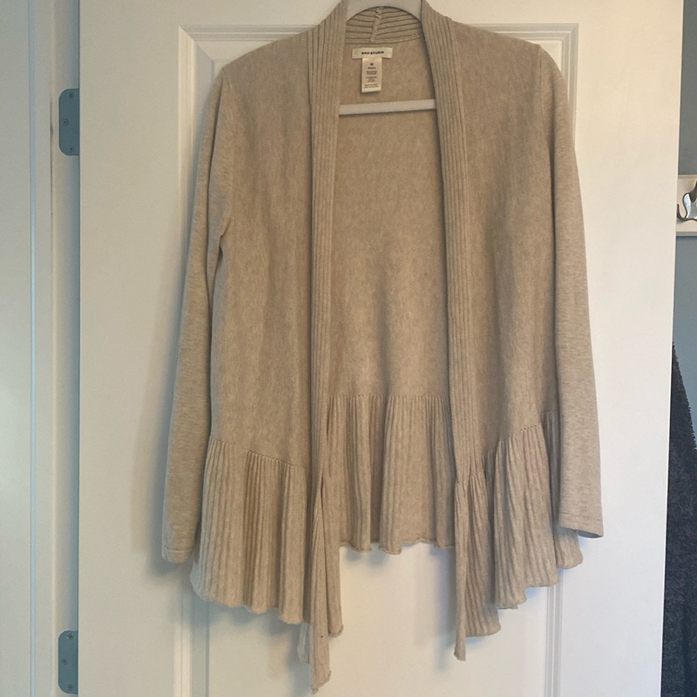 Max Studio tan open cardigan - size medium